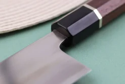 Couteau nakiri 16,5cm japonais artisanal Toshihiro Wakui Shirogami 2 San Maï poli