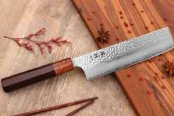 Couteau nakiri 17cm japonais artisanal Yuzo Akira Tsuchime VG10