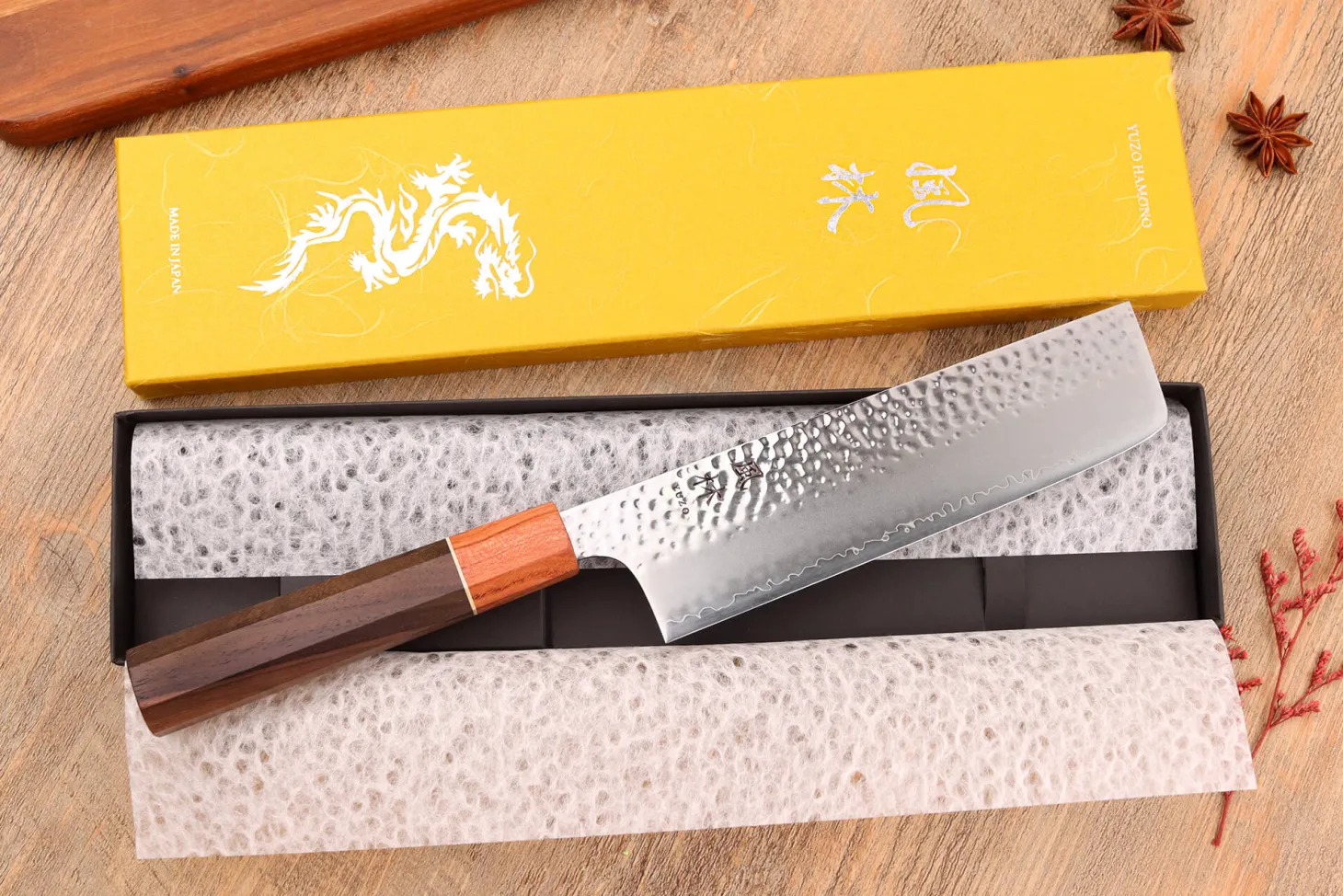 Couteau nakiri 17cm japonais artisanal Yuzo Akira Tsuchime VG10