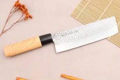 Couteau nakiri 17cm japonais Satake Cutlery Tsuchime en magnolia