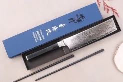 Couteau nakiri 16cm japonais Sakai Takayuki Grand Chef Seigaiha Damas 45 couches