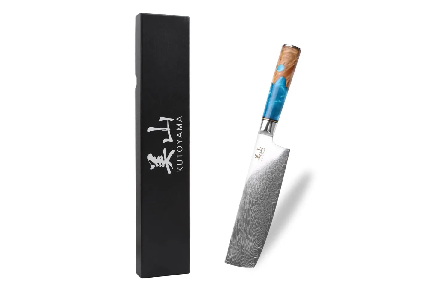 Couteau nakiri 17cm Kutoyama damas Azur