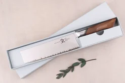 Couteau nakiri 18cm Ryda Knives A-30 San Maï et manche en noyer