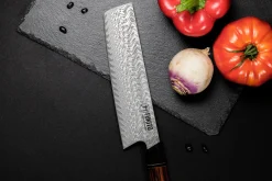 Couteau nakiri Fukito Desert Damas 67 couches 18cm