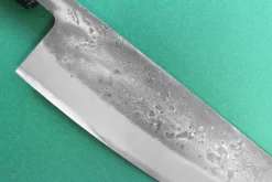 Couteau nakiri japonais artisanal Wusaki Nakata BS2 16.5cm manche en noyer