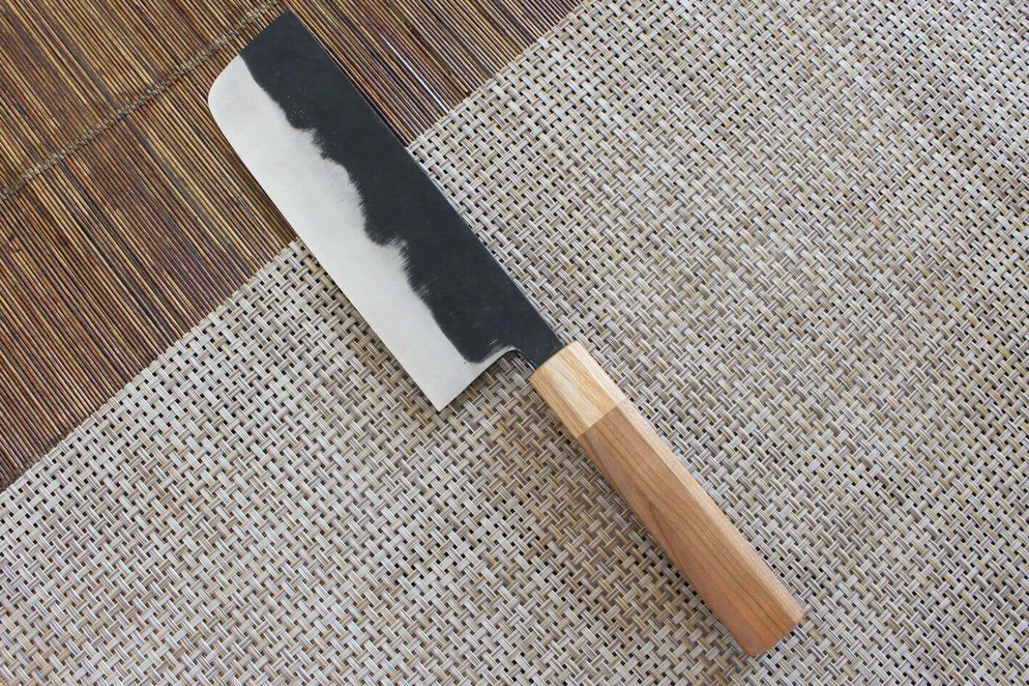Couteau nakiri japonais artisanal Yoshimi Kato AS Brut 16,5cm