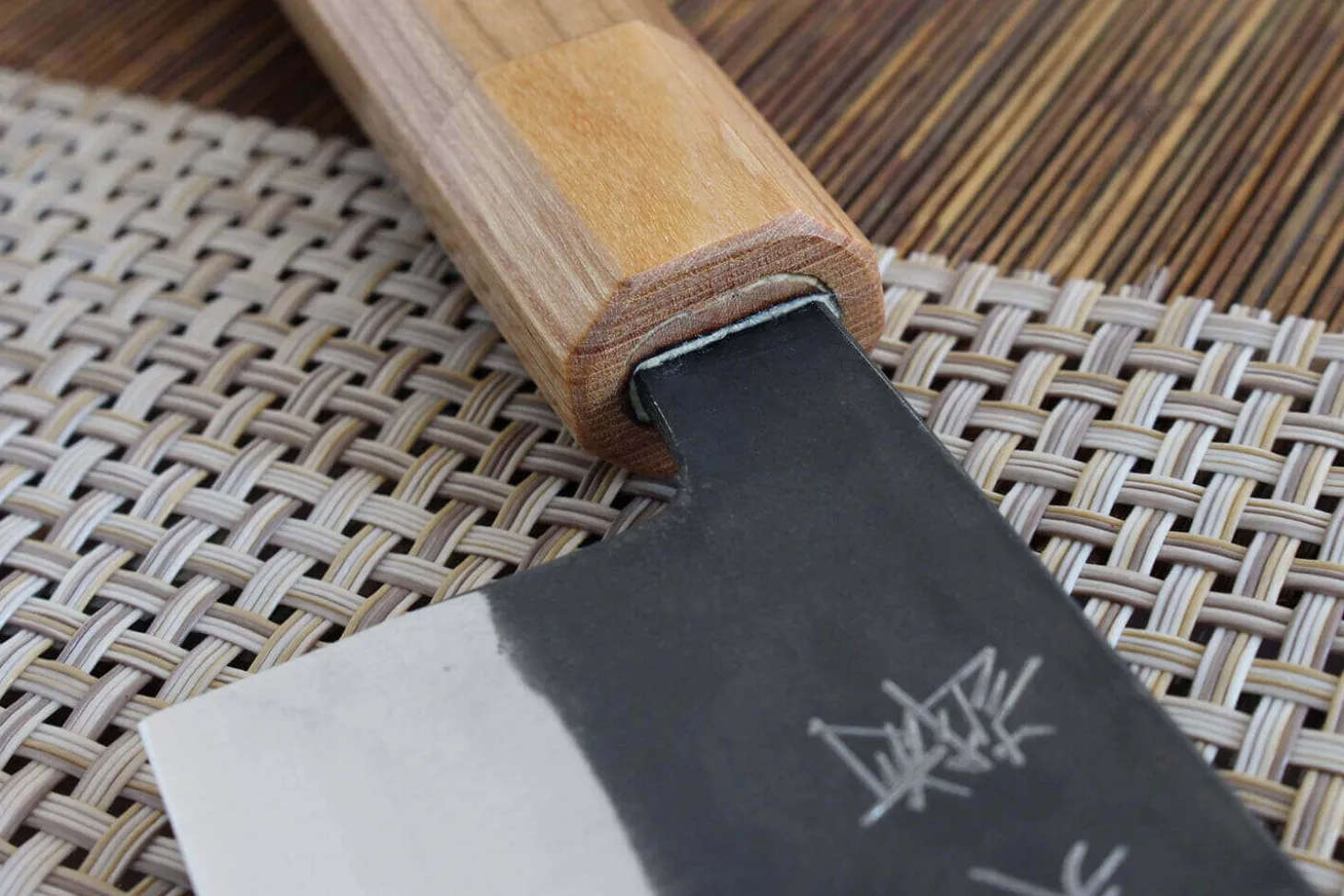 Couteau nakiri japonais artisanal Yoshimi Kato AS Brut 16,5cm