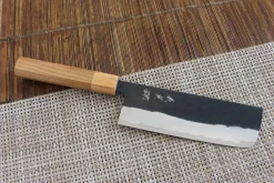Couteau nakiri japonais artisanal Yoshimi Kato AS Brut 16,5cm