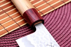Couteau nakiri japonais artisanal Tsunehisa Aogami Super martelé 16,5cm