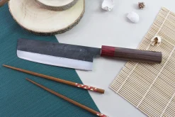 Couteau nakiri japonais artisanal Wusaki Yuzo BS2 17cm
