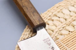 Couteau nakiri japonais artisanal Wusaki Unagi AUS10 damas 16,5cm manche chêne