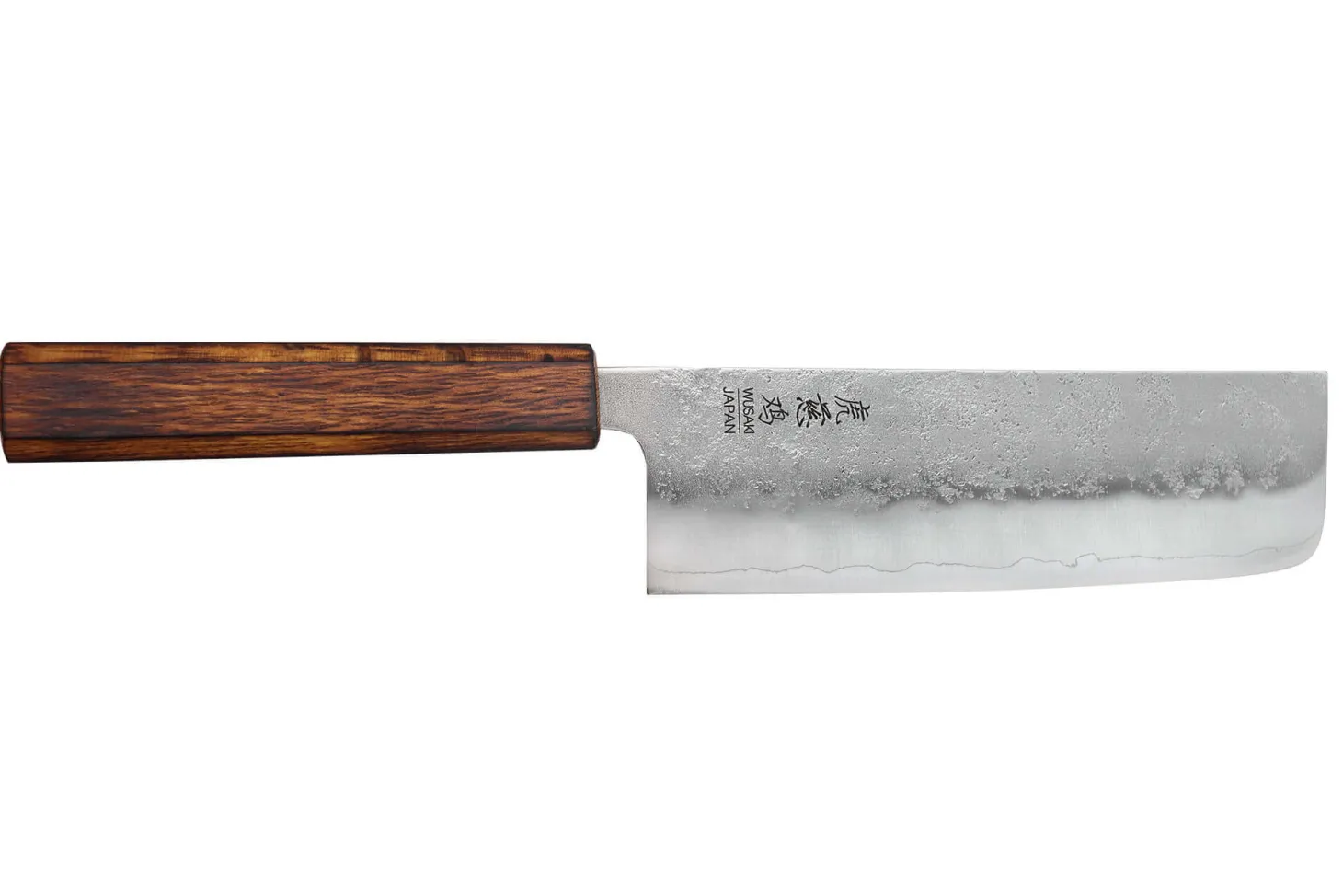 Couteau nakiri japonais artisanal Wusaki Yoshi G3 chêne 16,5cm