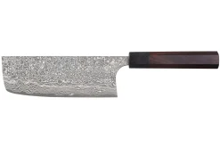 Couteau nakiri japonais artisanal Masakage Kumo 16,5cm damas 63 couches