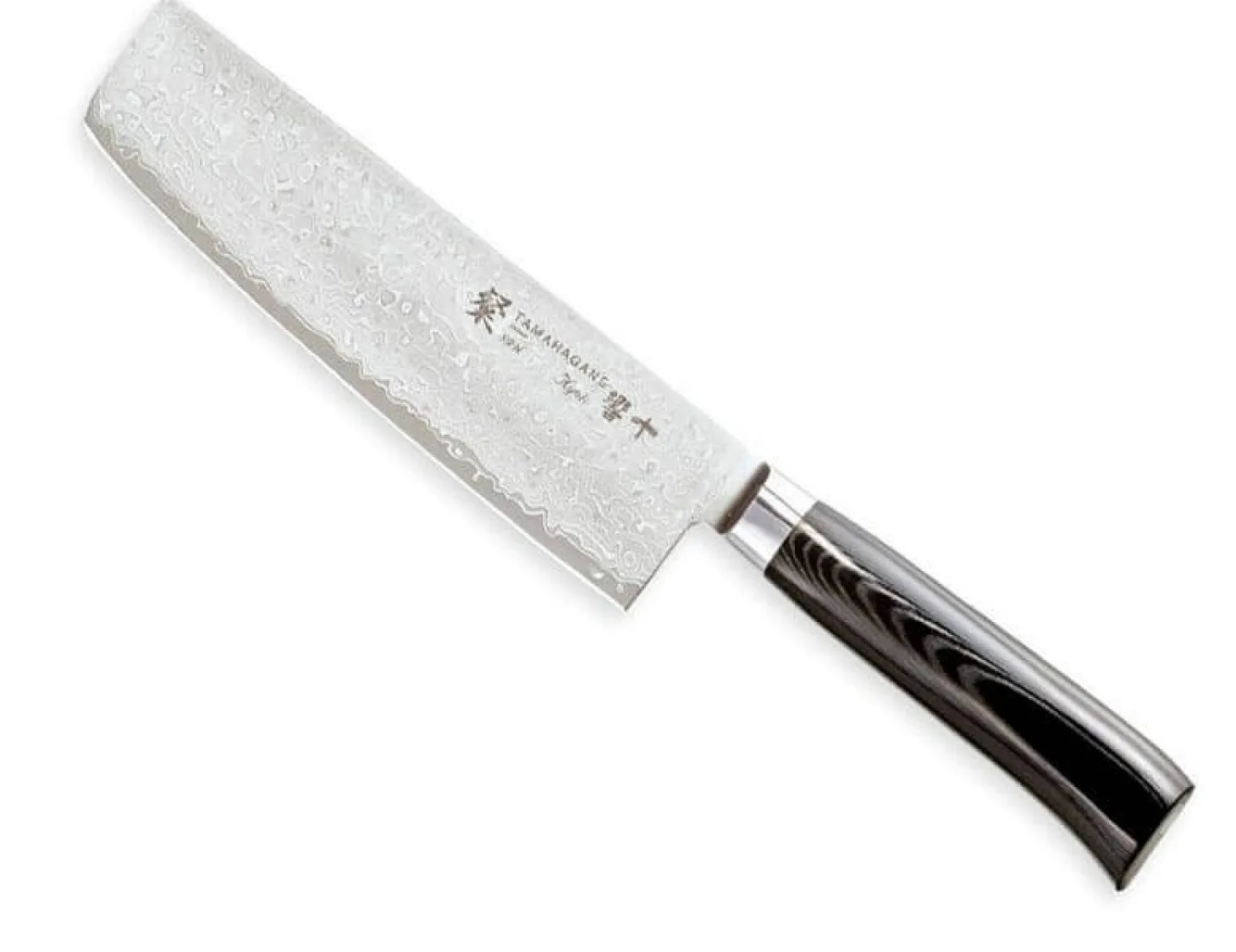 Couteau nakiri japonais Tamahagane Kyoto lame 18cm acier damas VG5