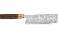 Couteau nakiri japonais Tsunehisa SLD Damas bois de rose 16,5cm