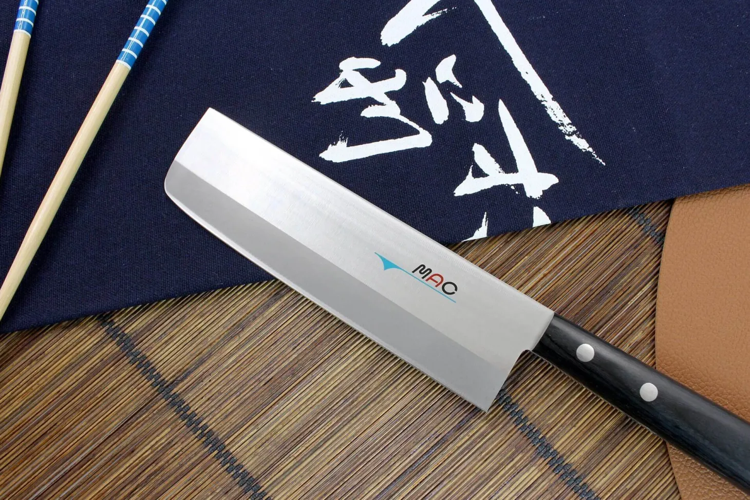 Couteau nakiri MAC Japanese 16.5cm manche pakka