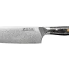 Couteau nakiri Wusaki Sakin Damas 10Cr 17cm manche en fibre de carbone et feuille d'or