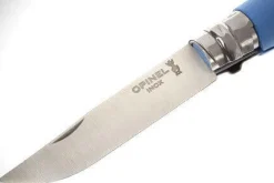 Couteau opinel Acidulé n°07 lame 8cm virole tournante manche azur + cordon