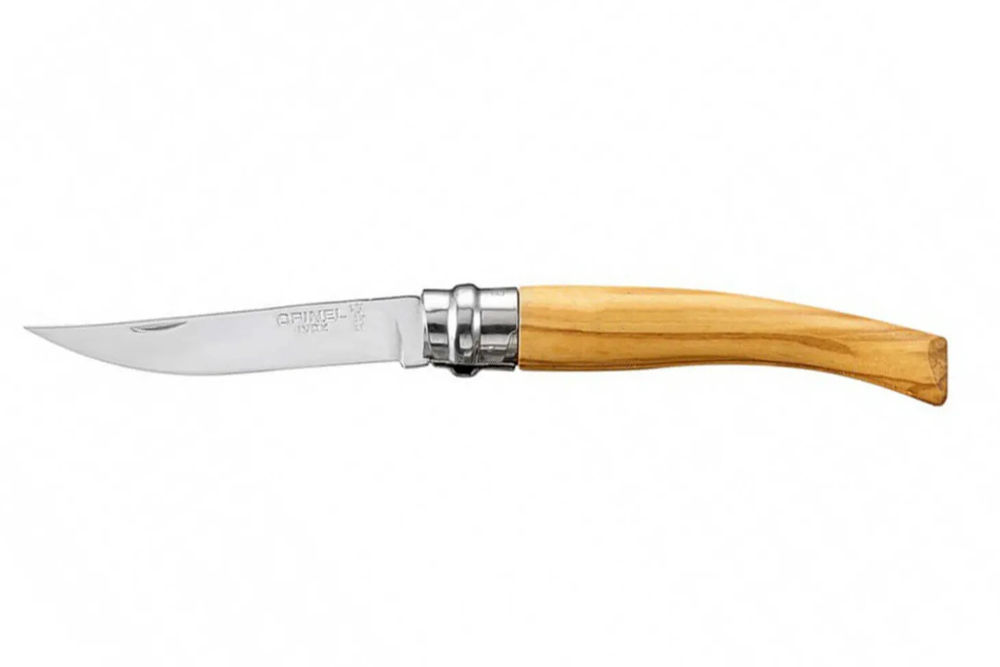Couteau opinel Effilé n°08 lame 8cm virole tournante manche en olivier