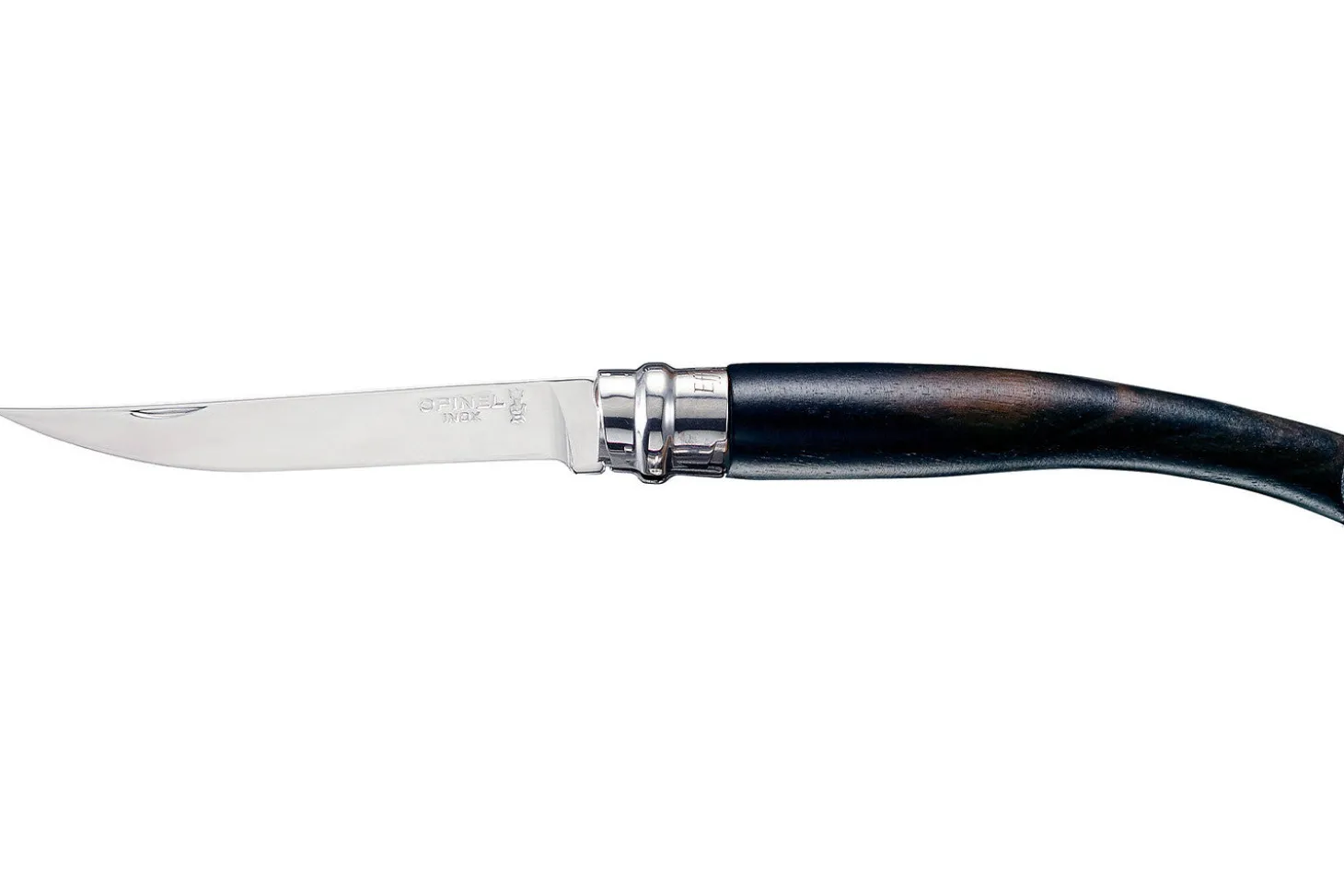 Couteau Opinel Effilé n°10 lame 10cm manche en ébène + coffret