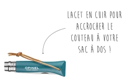 Couteau Opinel n°06 Baroudeur lame 7cm manche turquoise