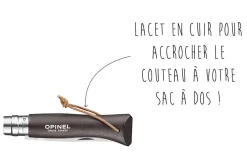 Couteau Opinel N°08 Baroudeur lame 8,5cm manche brun noir