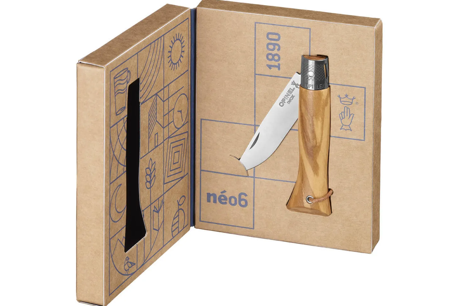 Couteau Opinel Neo6 lame 7cm Opiflex® manche en olivier
