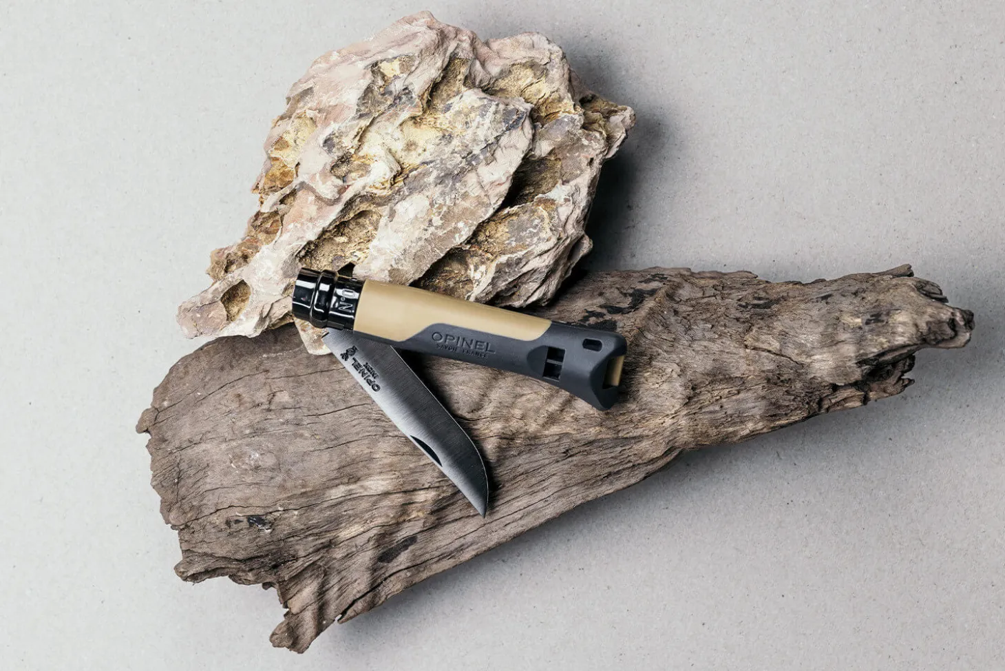 Couteau Opinel N°08 Horizon moutarde & noir