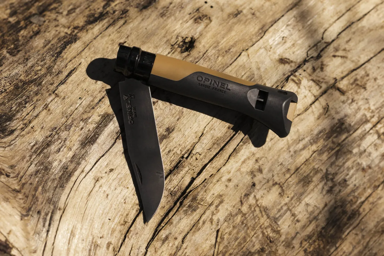 Couteau Opinel N°08 Horizon moutarde & noir