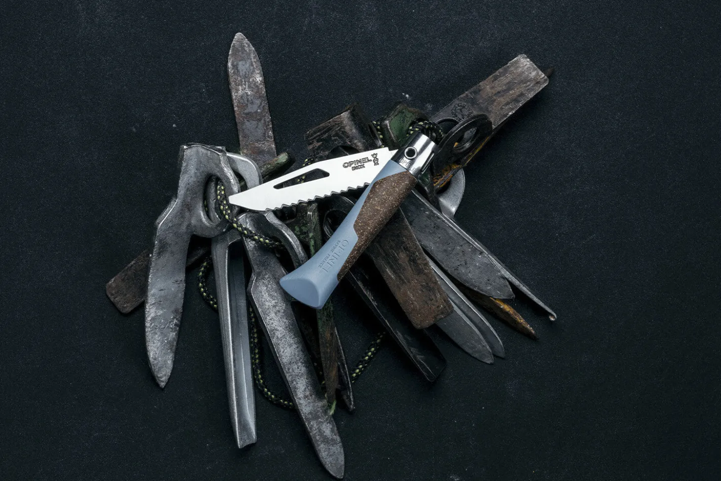 Couteau Opinel Néo7 Alpine bleu glacier