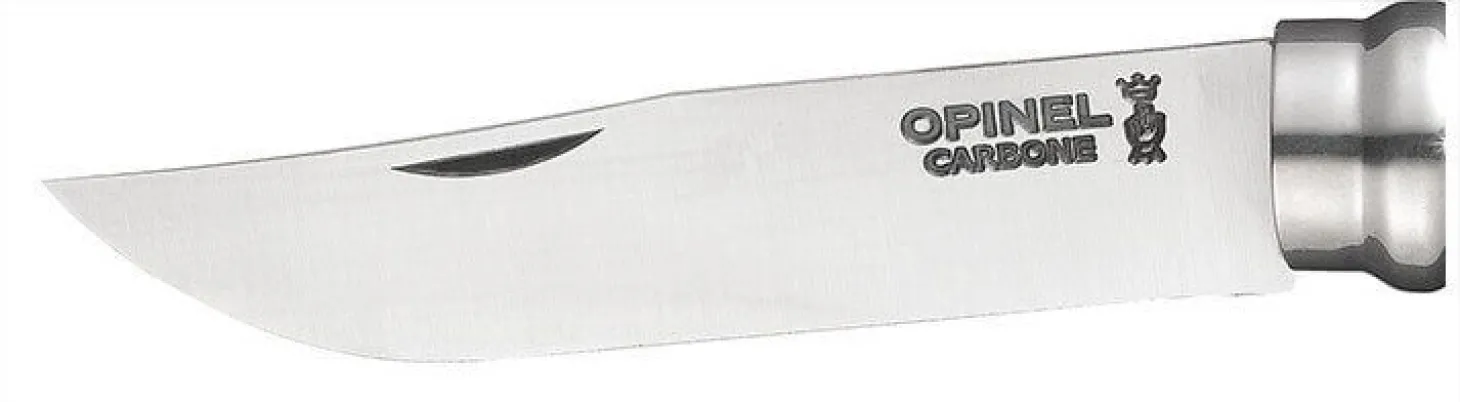Couteau Opinel Tradition Carbone n°08 lame 8.5cm manche hêtre virole tournante