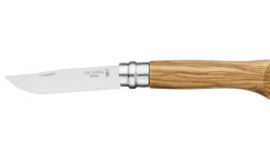 Couteau opinel tradition Luxe n°08 lame 8,5cm virole tournante manche bois d'olivier