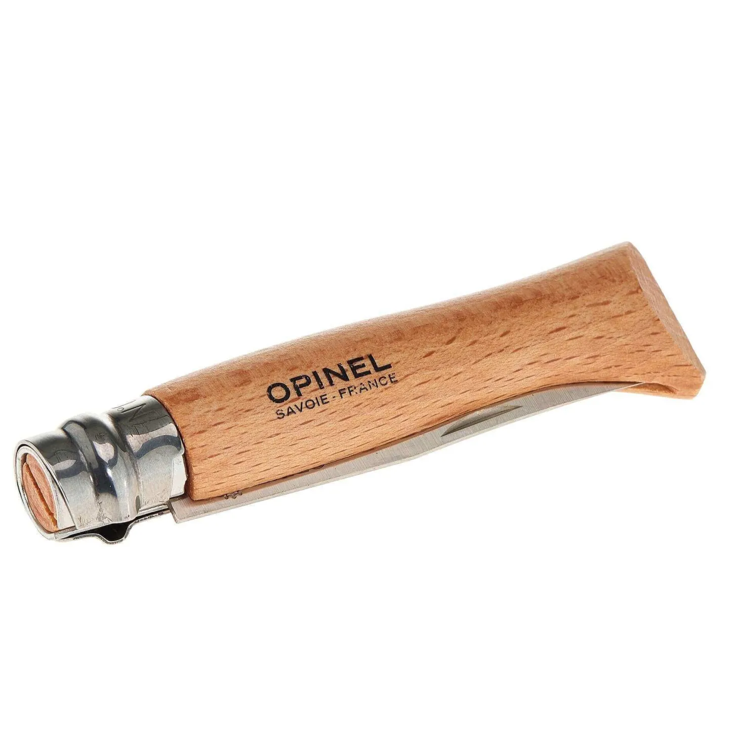 Couteau opinel traditionnel n°8 lame 8.5cm virole tournante manche en hêtre