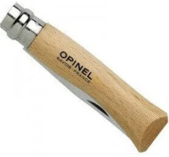 Couteau Opinel traditionnel n°10 lame 10cm virole tournante manche en hêtre