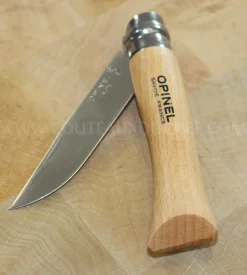 Couteau opinel traditionnel n°7 lame 8cm virole tournante manche en hêtre