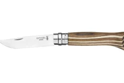 Couteau Opinel tradition n°8 lame acier inox 8,5cm virole tournante bouleau lamellé