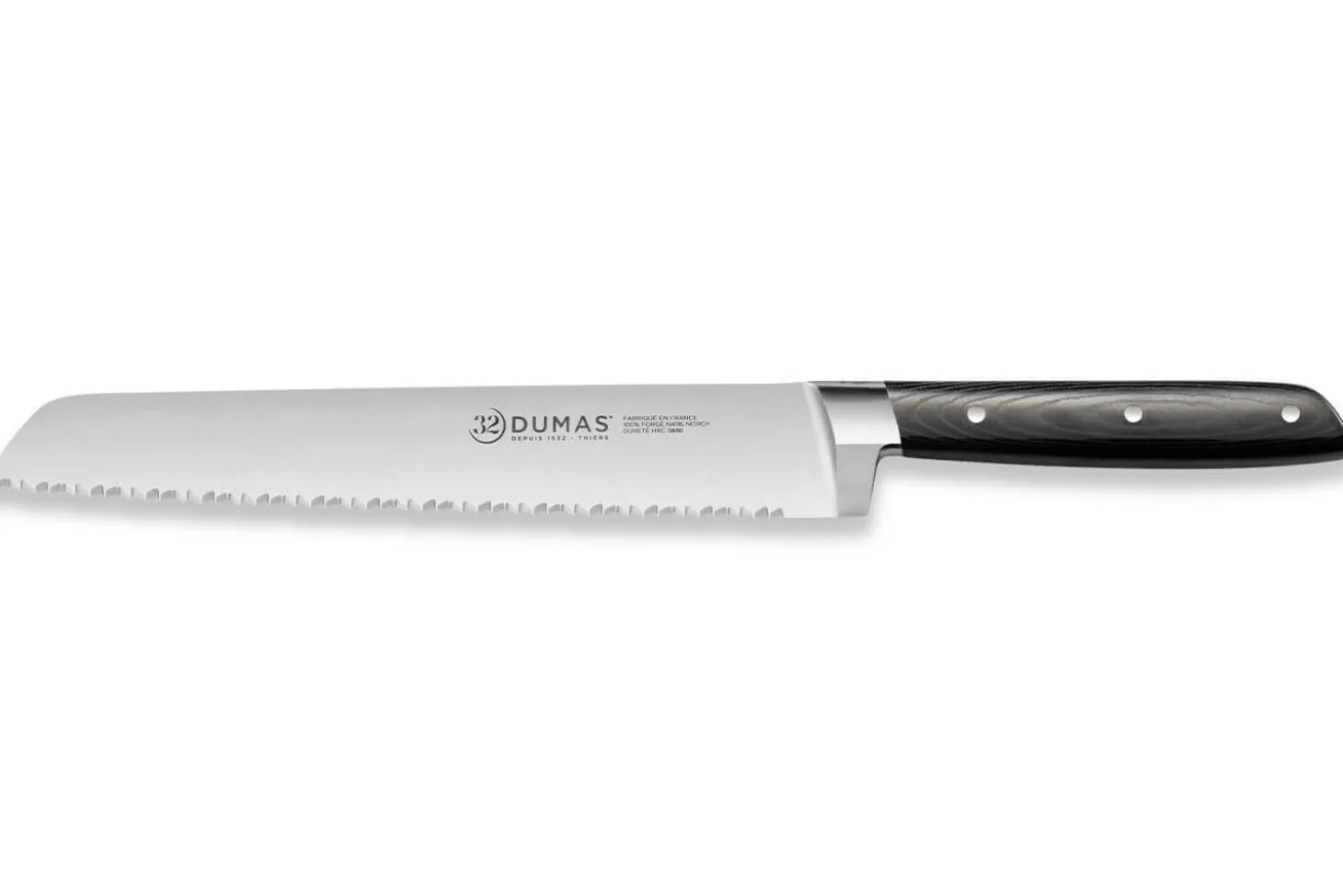 Couteau à pain 20cm 32 Dumas Signature manche en micarta