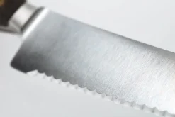 Couteau à pain extra-large Wüsthof Crafter forgé 26cm en chêne fumé