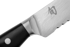 Couteau à pain japonais KAI Shun Nagare Black lame dentée damas 72 couches Dual Core 23cm manche bombé