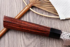 Couteau à pain japonais Kanetsugu Heptagon Uto martelé 21cm
