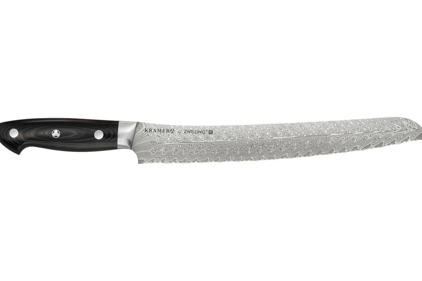 Couteau à pain japonais Zwilling Kramer Euro Stainless 26cm damassé manche en micarta