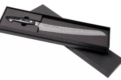 Couteau à pain japonais Zwilling Kramer Euro Stainless 26cm damassé manche en micarta