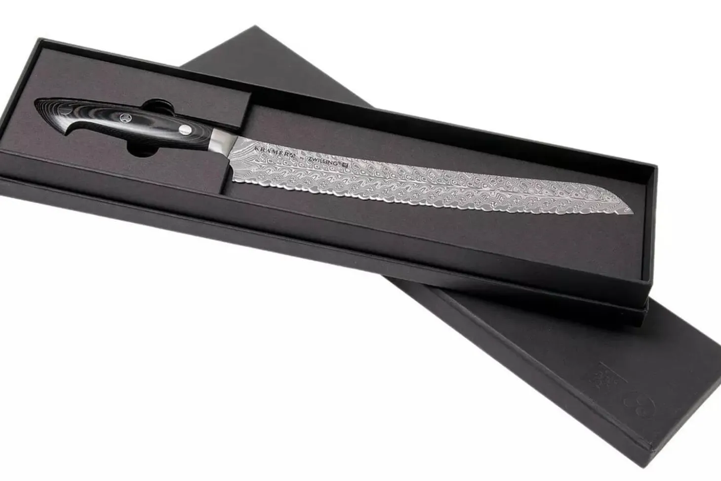 Couteau à pain japonais Zwilling Kramer Euro Stainless 26cm damassé manche en micarta