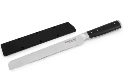 Couteau à pain Kitchen Aid Gourmet lame acier japonais 20cm + étui de protection