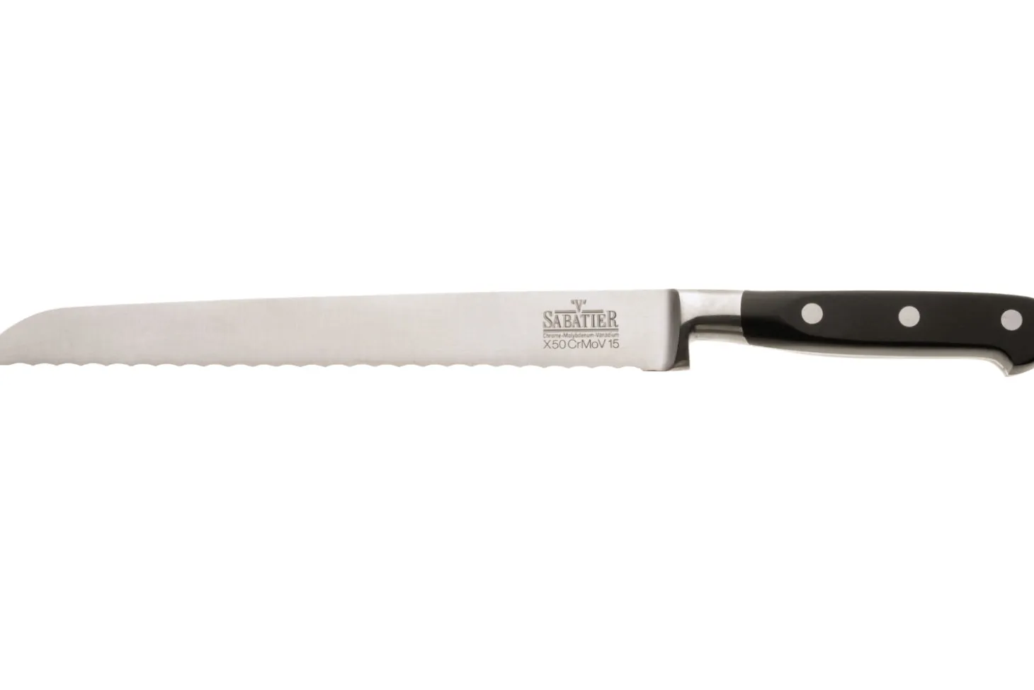Couteau à pain V. Sabatier lame inox 22,5cm manche ABS