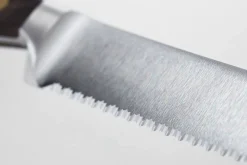 Couteau à pain Wüsthof Crafter forgé 23cm en chêne fumé