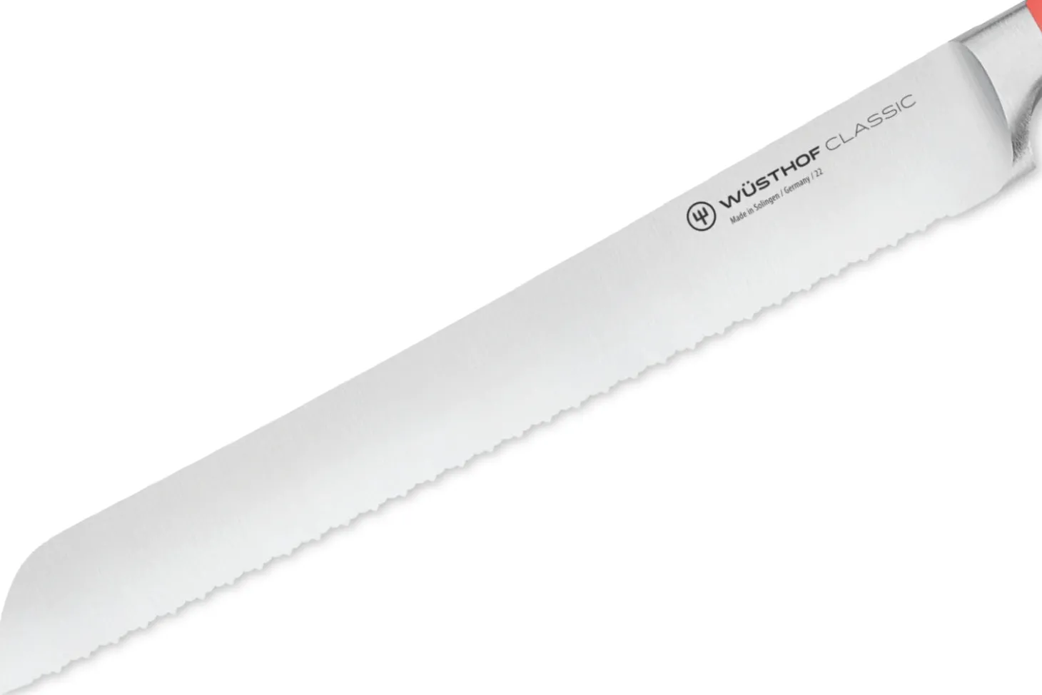 Couteau à pain Wusthof Classic Colour Coral Peach forgé lame micro-dentelée 23cm