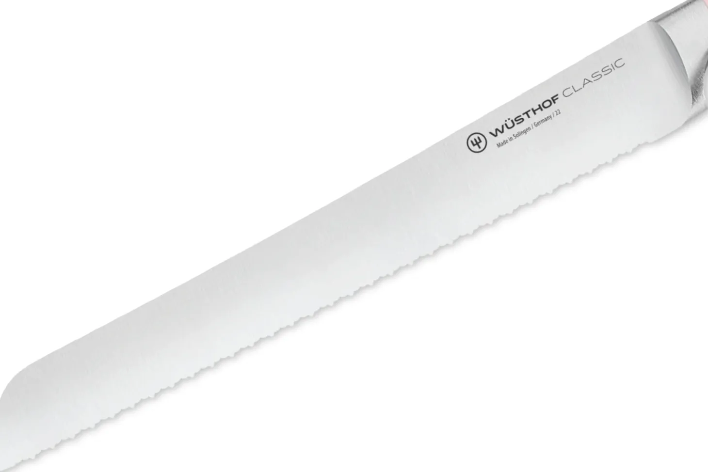 Couteau à pain Wusthof Classic Colour Pink Himalayan Salt forgé lame micro-dentelée 23cm
