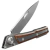 Couteau pliant Actilam S4 lame forgée manche acier/bois ipé 11cm