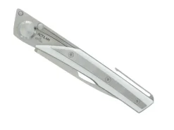 Couteau pliant Actilam S4 lame forgée manche acier/corian blanc 11cm